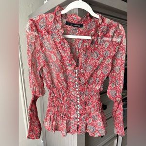 Zara floral blouse size small